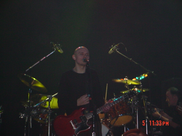Front and centre view of a Zwan concert